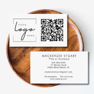 QR Code Zakelijk Logo Eenvoudig Modern Professione Visitekaartje