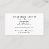 QR Code Zakelijk Logo Eenvoudig Modern Professione Visitekaartje (Achterkant)