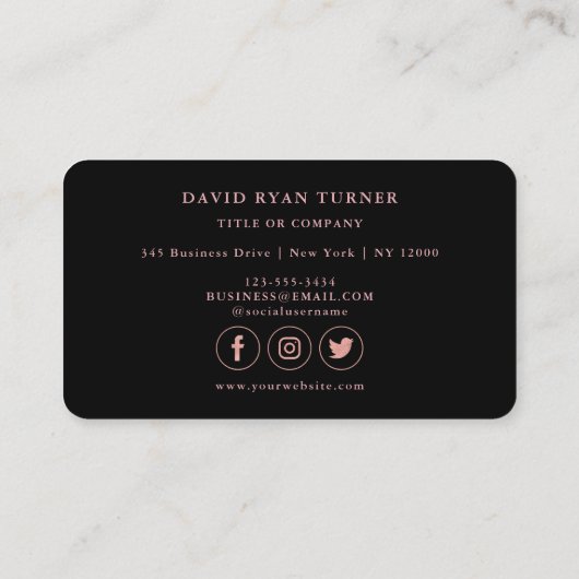 QR Code Zakelijk Logo Goud Zwart Professioneel   Visitekaartje (Achterkant)