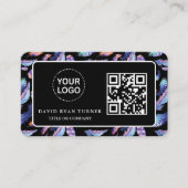 QR Code Zakelijk Logo Goud Zwart Professioneel   Visitekaartje (Voorkant)