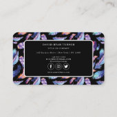 QR Code Zakelijk Logo Goud Zwart Professioneel   Visitekaartje (Achterkant)