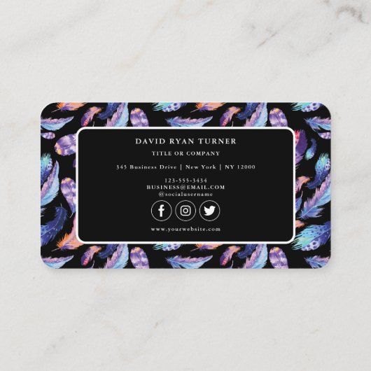 QR Code Zakelijk Logo Goud Zwart Professioneel Visitekaartje (Achterkant)