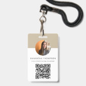 QR-code Zakelijk Logo ID-kaart Zakelijke Medewerke Badge (Voorzijde met lanyard)