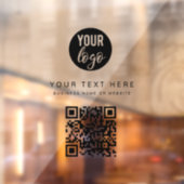 QR-code Zakelijk Logo Minimalistisch Bedrijfslogo Raamsticker (Vel 2)