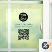QR-code Zakelijk Logo Minimalistisch Bedrijfslogo Raamsticker (Huis)