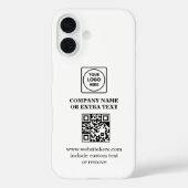 QR-code zakelijk logo minimalistisch iPhone hoesje (Achterkant)