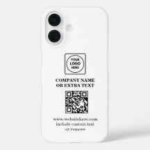 QR-code zakelijk logo minimalistisch iPhone hoesje