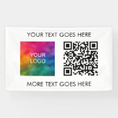 QR-code zakelijk logo modern elegant beste sjabloo Spandoek (Horizontaal)