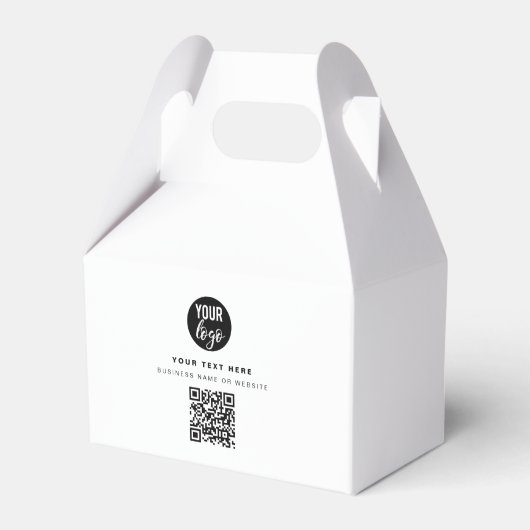 QR-code Zakelijk Logo Modern Minimalistisch Zakeli Bedankdoosjes (Voorkant Zijde)