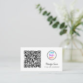 QR Code Zakelijk Logo Modern Professioneel Visitekaartje (Staand voorkant)