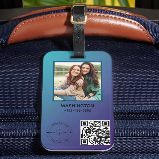 Qr Code Zakelijk Logo Naam afbeelding Titel Detail Bagagelabel (Voorkant Insitu 2)