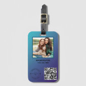 Qr Code Zakelijk Logo Naam afbeelding Titel Detail Bagagelabel (Voorkant (verticaal))