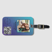Qr Code Zakelijk Logo Naam afbeelding Titel Detail Bagagelabel (Voorkant (horizontaal))