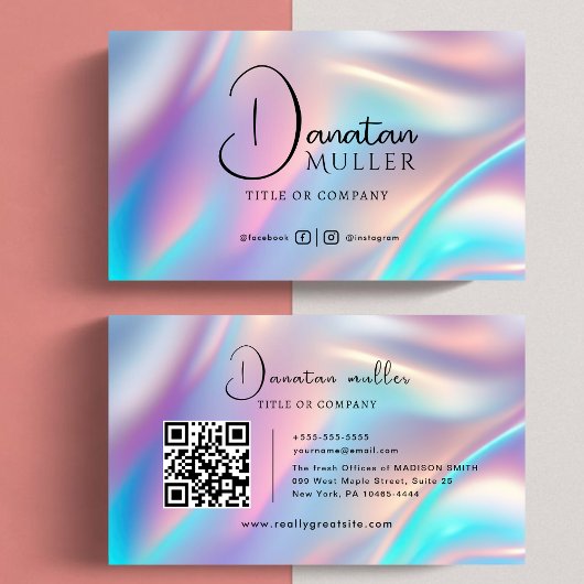 QR Code Zakelijk Logo opaal steen Visitekaartje