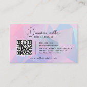 QR-code Zakelijk Logo opaalsteen Visitekaartje (Voorkant)
