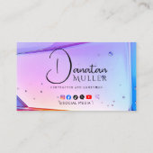 QR Code Zakelijk Logo opal steen Visitekaartje (Achterkant)