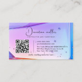 QR Code Zakelijk Logo opal steen Visitekaartje (Voorkant)