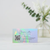 QR Code Zakelijk Logo opalsteen Visitekaartje (Staand voorkant)