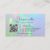 QR Code Zakelijk Logo opalsteen Visitekaartje (Voorkant)