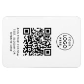 QR-code | Zakelijk logo professioneel eenvoudig wi Magneet (Horizontaal)