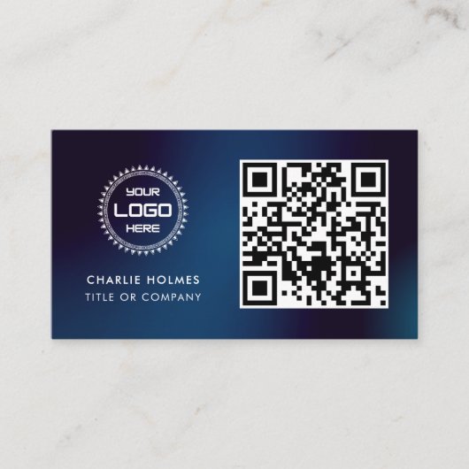 QR-code zakelijk logo | Professioneel en modern  Visitekaartje (Voorkant)