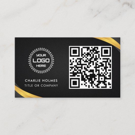 QR-code zakelijk logo | Professioneel en modern  Visitekaartje (Voorkant)
