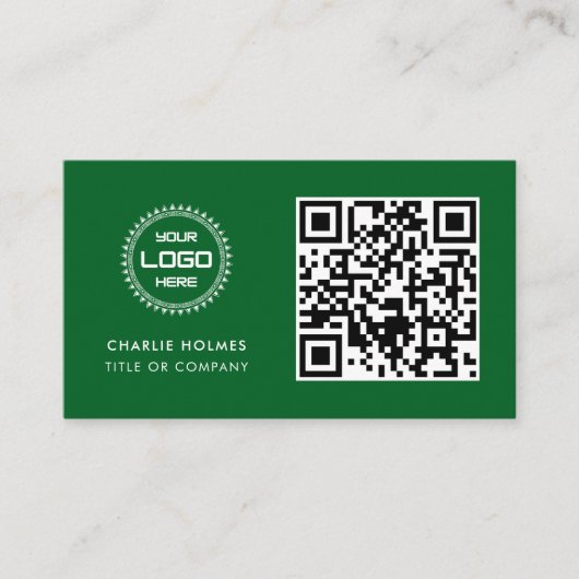QR-code zakelijk logo | Professioneel en modern Visitekaartje (Voorkant)
