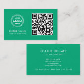 QR-code zakelijk logo | Professioneel en modern Visitekaartje (Voorkant / Achterkant)