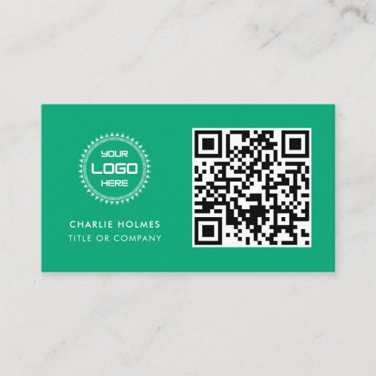 QR-code zakelijk logo | Professioneel en modern Visitekaartje (Voorkant)
