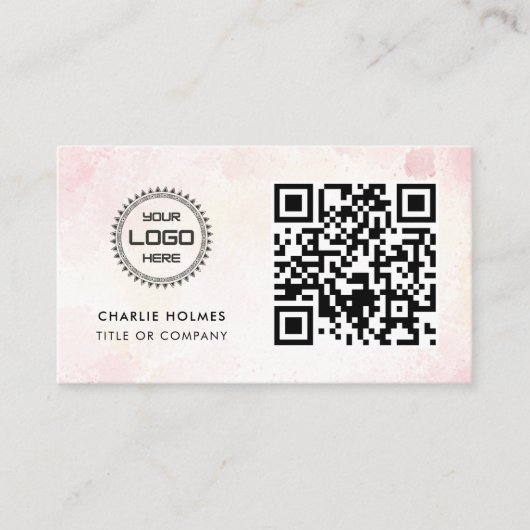 QR-code zakelijk logo | Professioneel en modern  Visitekaartje (Voorkant)