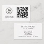 QR-code zakelijk logo | Professioneel en modern Visitekaartje (Voorkant / Achterkant)