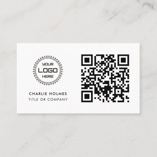 QR-code zakelijk logo | Professioneel en modern Visitekaartje (Voorkant)