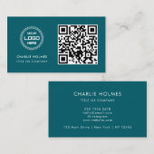 QR-code zakelijk logo | Professioneel en modern Visitekaartje (Voorkant / Achterkant)