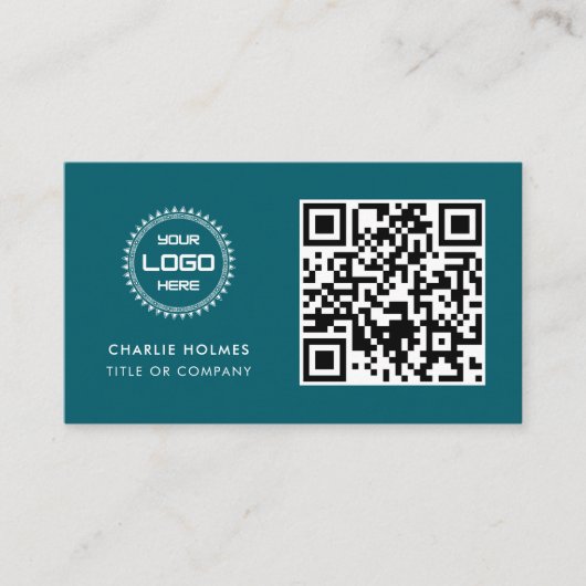 QR-code zakelijk logo | Professioneel en modern Visitekaartje (Voorkant)