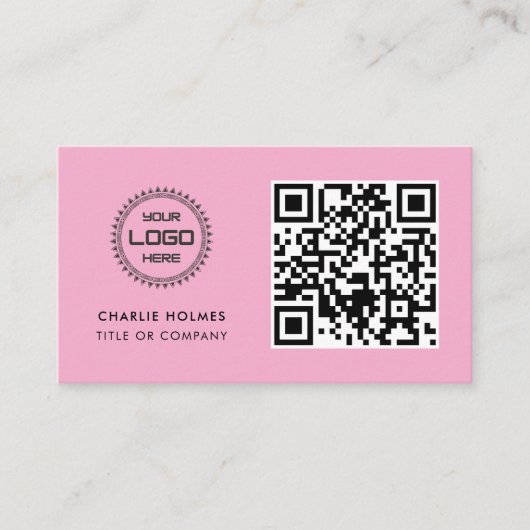 QR-code zakelijk logo | Professioneel en modern  Visitekaartje (Voorkant)