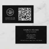 QR-code zakelijk logo | Professioneel & modern  Visitekaartje (Voorkant / Achterkant)