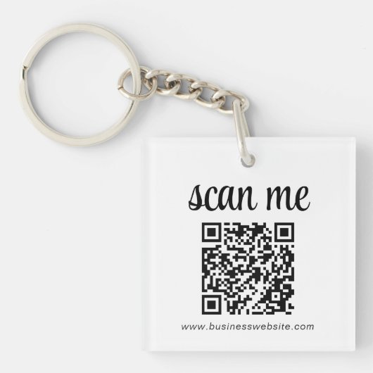 QR Code Zakelijk Logo Promotioneel Sleutelhanger (voorkant)