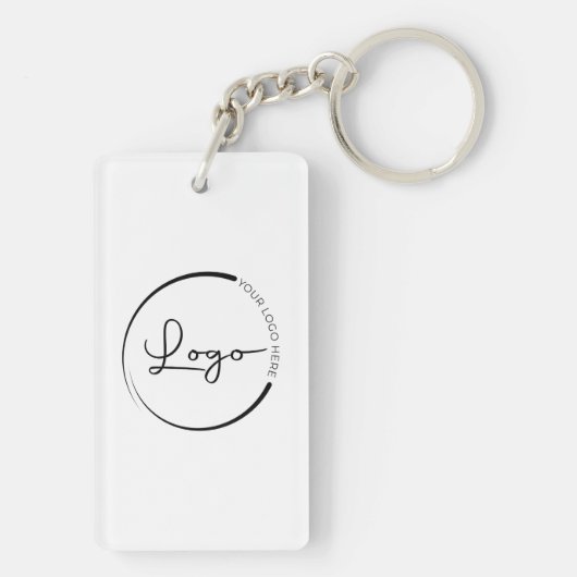 QR Code Zakelijk Logo Promotioneel Sleutelhanger (achterkant)