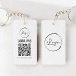 QR Code Zakelijk Logo Promotioneel Sleutelhanger<br><div class="desc">Promoot uw merk onderweg met deze QR Code Business Logo Promotional Sleutelhanger. Met uw aangepaste zakelijke logo en een scanbare QR-code biedt deze sleutelhanger klanten en klanten een eenvoudige manier om direct toegang te krijgen tot uw website, socialmediaprofielen of promotionele aanbiedingen. Ideaal om uit te delen tijdens evenementen, shows of...</div>