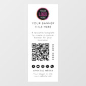 QR-code | Zakelijk logo Raamsticker (Vel)