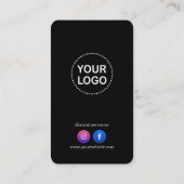 QR-code Zakelijk Logo Social Media Professioneel   Visitekaartje (Achterkant)