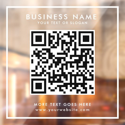 QR-code Zakelijk Logo Tekst Elegant Gepersonalisee Raamsticker (Vel 2)