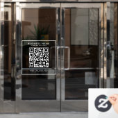 QR-code Zakelijk Logo Tekst Elegant Gepersonalisee Raamsticker (Kantoordeur)
