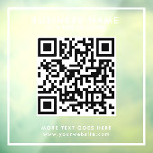 QR-code Zakelijk Logo Tekst Elegant Gepersonalisee Raamsticker (Vel 3)