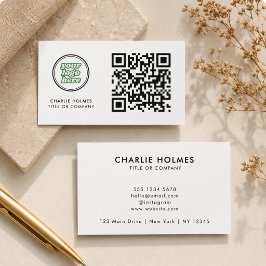 QR-code zakelijk logo | wit Modern Professioneel Visitekaartje
