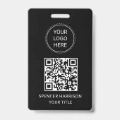 QR-code Zakelijk Logo Zakelijke Evenementen Badge (Voorzijde)