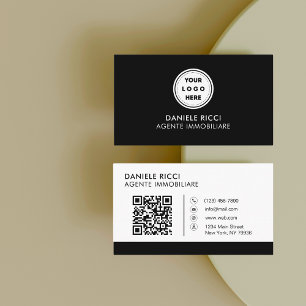 QR-code zakelijk logo Zwart modern professioneel Visitekaartje