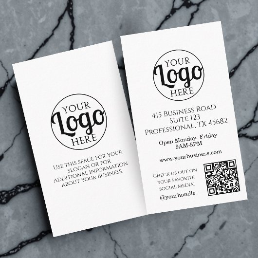 QR-code Zakelijk Logo Zwart Wit Professioneel Visitekaartje