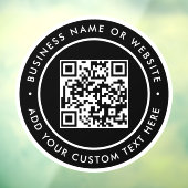 QR-code | Zakelijk Minimaal Scanbaar Rond Raamsticker (Vel 3)