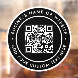 QR-code | Zakelijk Minimaal Scanbaar Rond Raamsticker